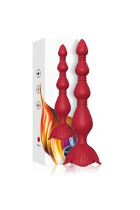 Vibratore Pagoda e Plug Anale Rosso ARMONY - foto 4 di 4