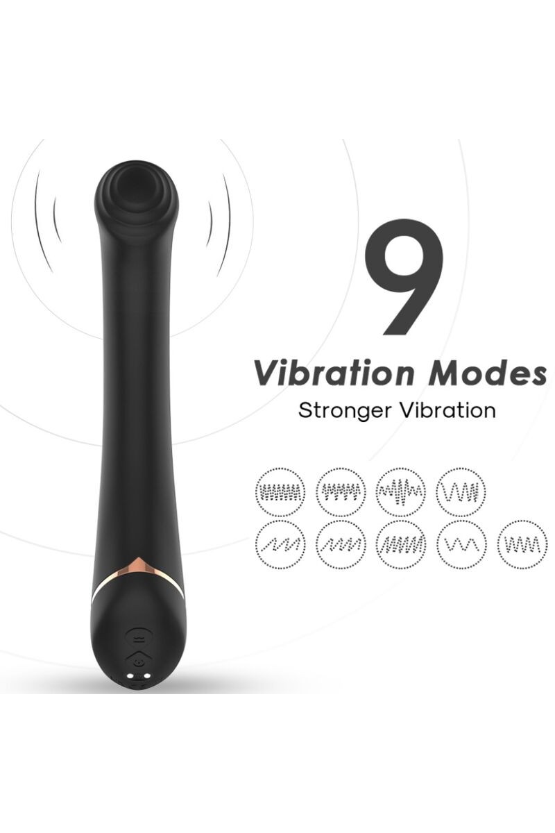 Vibratore ARMONY testa piatta silicone nero - foto 1 di 4