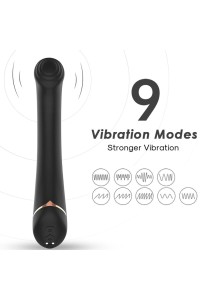 Vibratore ARMONY testa piatta silicone nero - foto 1 di 4