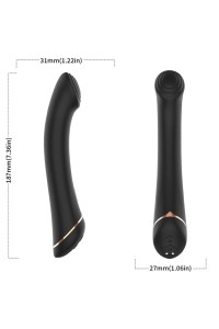 Vibratore ARMONY testa piatta silicone nero - foto 3 di 4