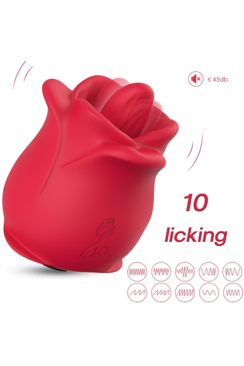 Vibratore clitorideo ARMONY 10 modalità di leccata rosa - foto 1 di 4