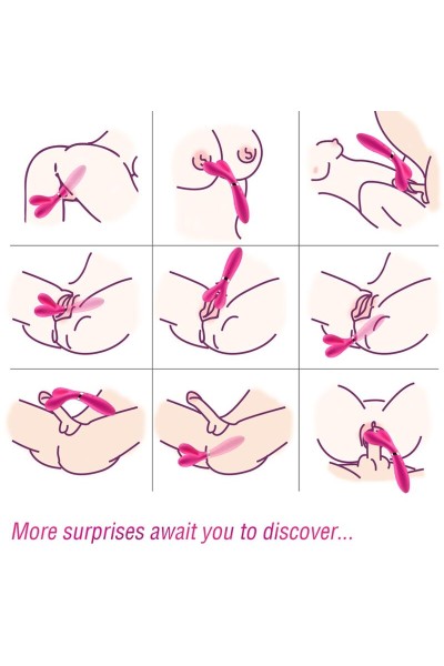 Massaggiatore e vibratore doppia testa Fucsia ARMONY - foto 2 di 5