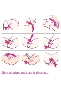 Massaggiatore e vibratore doppia testa Fucsia ARMONY - foto 2 di 5