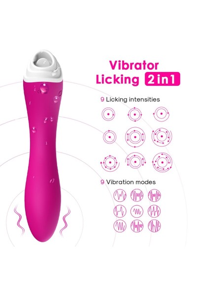 Dispositivo di aspirazione clitoridea e vibratore ARMONY Fairyland Fucsia - foto 2 di 5