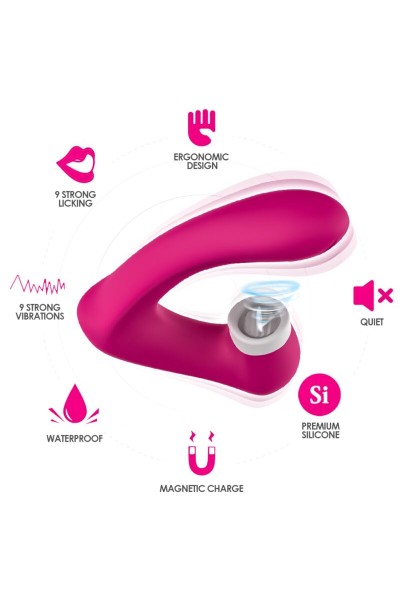 Stimolatore clitorideo e vibratore curvo ARMONY - SECRETKISS LICKING - foto 2 di 4