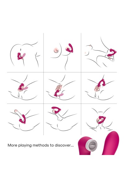Stimolatore clitorideo e vibratore curvo ARMONY - SECRETKISS LICKING - foto 4 di 4