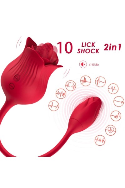 Stimolatore clitorideo ARMONY con coda 10 modalità Rosso - foto 1 di 5
