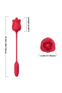 Stimolatore clitorideo ARMONY 3-in-1 rosa con coda rossa - foto 4 di 5