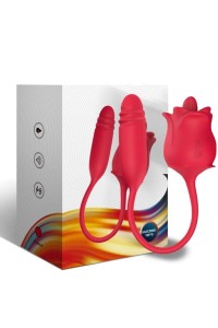 Stimolatore clitorideo ARMONY 3-in-1 rosa con coda rossa - foto 5 di 5