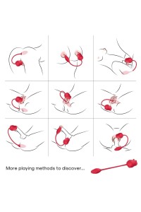 Stimolatore e vibratore ARMONY 2 in 1 con coda rossa - foto 2 di 5