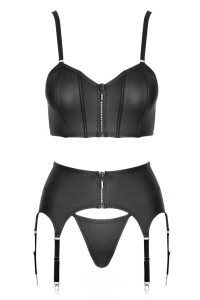 Set di reggiseno, guaina e perizoma cottelli party - schwarz - S - retro del prodotto - foto 5 di 7