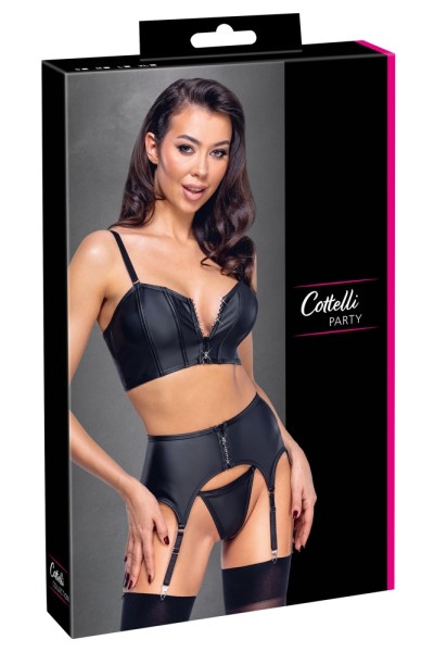Set di reggiseno, guaina e perizoma cottelli party - schwarz - S - foto principale - foto 7 di 7