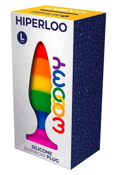 Plug anale Hiperloo Rainbow L