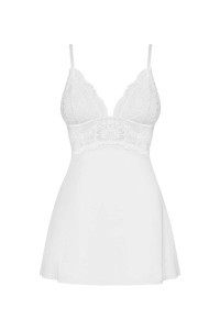 Babydoll in pizzo bianco con perizoma 810