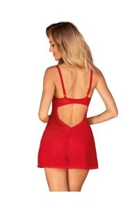 Chilisa babydoll et string - Rouge