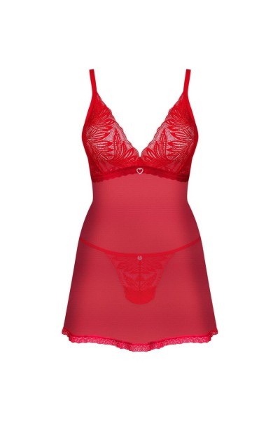 Chilisa babydoll et string - Rouge