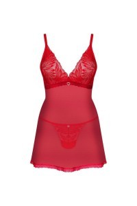 Chilisa babydoll et string - Rouge