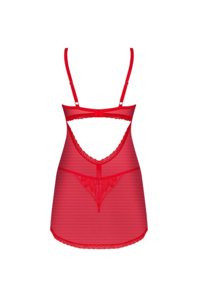 Chilisa babydoll et string - Rouge