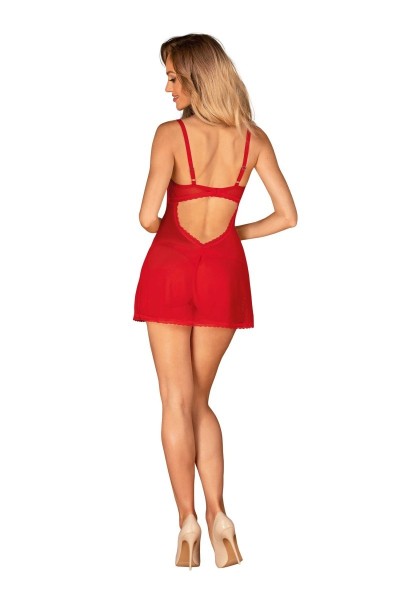 Chilisa babydoll et string - Rouge