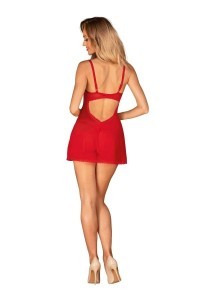 Chilisa babydoll et string - Rouge