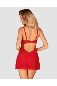 Chilisa babydoll et string - Rouge