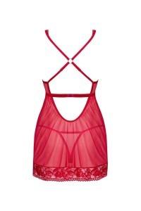 Babydoll rosso con perizoma Lacelove