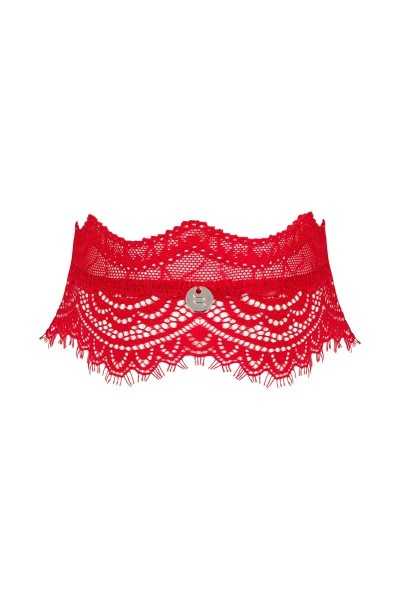 Choker in pizzo rosso Bergamore