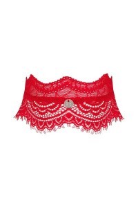 Choker in pizzo rosso Bergamore