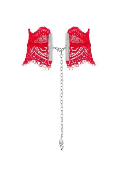 Choker in pizzo rosso Bergamore