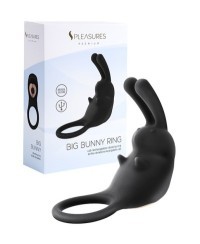 Anello vibrante Big Bunny Ring nero - S Pleasures