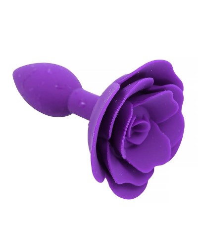 Plug anale viola a forma di rosa