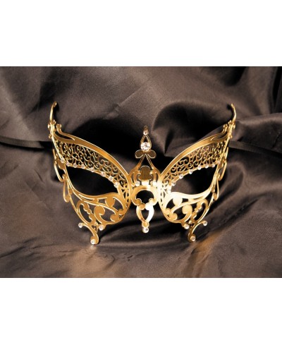 Maschera veneziana Alida dorata con strass - Be lily