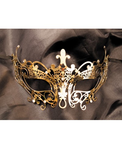 Maschera veneziana Lucia dorata con strass - Be lily