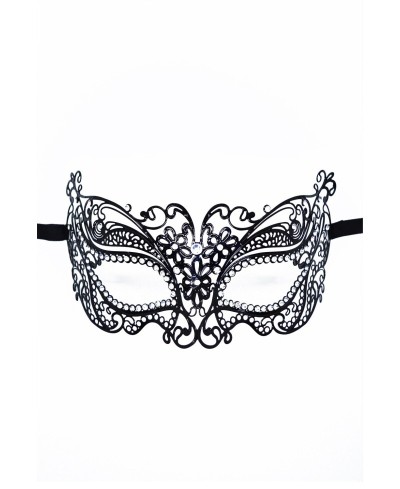 Maschera veneziana Alba nera con strass - Be lily