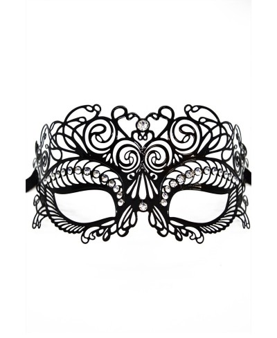Maschera veneziana Giulia nera con strass - Be lily