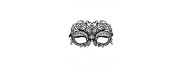 Maschera veneziana Giulia nera con strass - Be lily