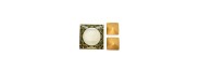 Copricapezzoli quadrati in metallo dorato -  Be lily