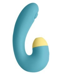 Vibratore punto G con succhia clitoride Blizzard turchese