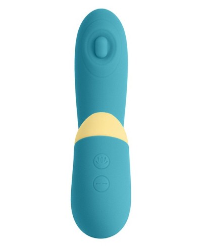 Vibratore punto G con succhia clitoride Blizzard turchese