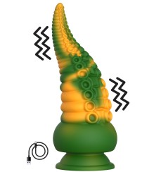Vibratore Kraken Tentacule 21 cm verde e giallo - Nv Toys