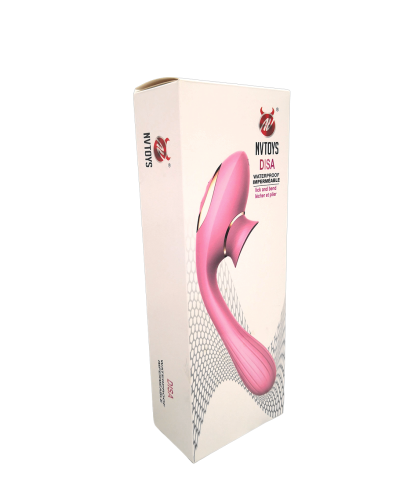 Stimolatore clitorideo 2 in 1 Disa rosa - Nv Toys