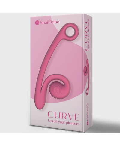 Stimolatore punto G e clitoride Curve rosa - Snail Vibe
