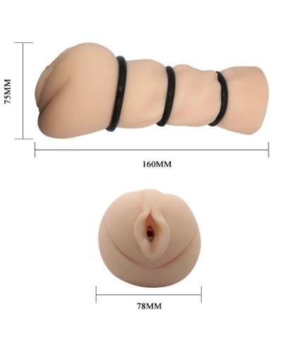 Masturbatore vagina con anelli mod.1