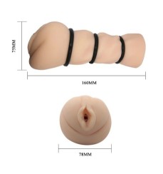 Masturbatore vagina con anelli mod.1