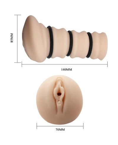Masturbatore vagina con anelli mod.2