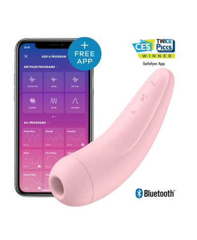 Stimolatore clitorideo con app Curvy 2 + rosa - Satisfyer