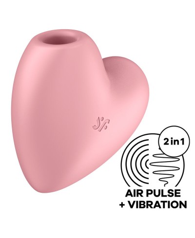 Succhia clitoride vibrante Cutie Heart rosa
