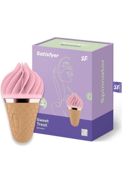 Stimolatore clitorideo Sweet Treat marrone e rosa - Satisfyer