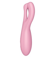 Stimolatore vaginale con app Threesome 4 rosa