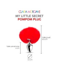 Plug anale My little secret pompom rosso